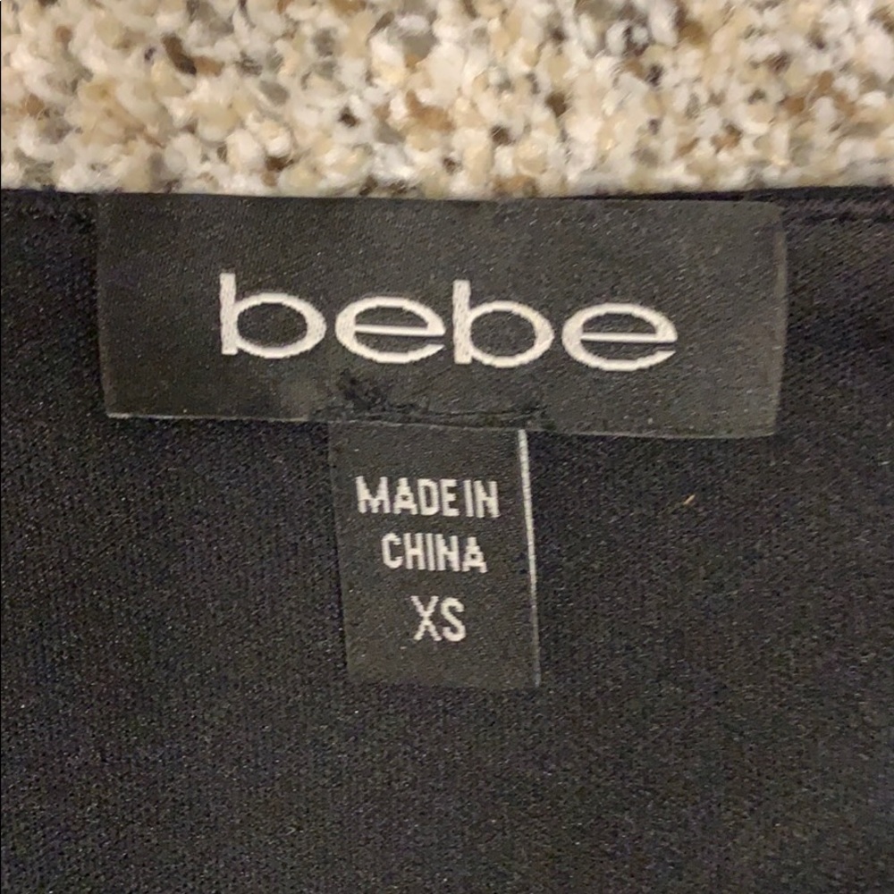 Bebe Black One Shoulder Top-size XS - Picture 7 of 9